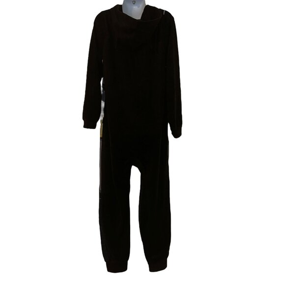 DC Comics Batman Pajamas Big Boys 8 Black Lightweight Fleece PJs Unionsuit Hood - Picture 6 of 9